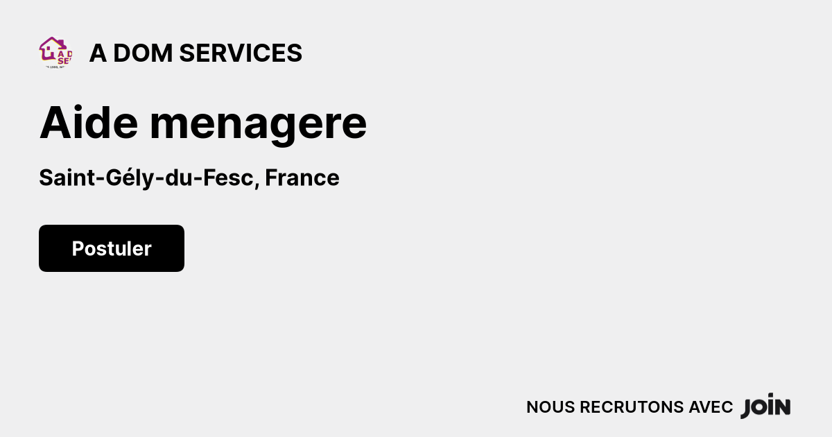 A Dom Services Saint G Ly Du Fesc Aide Menagere