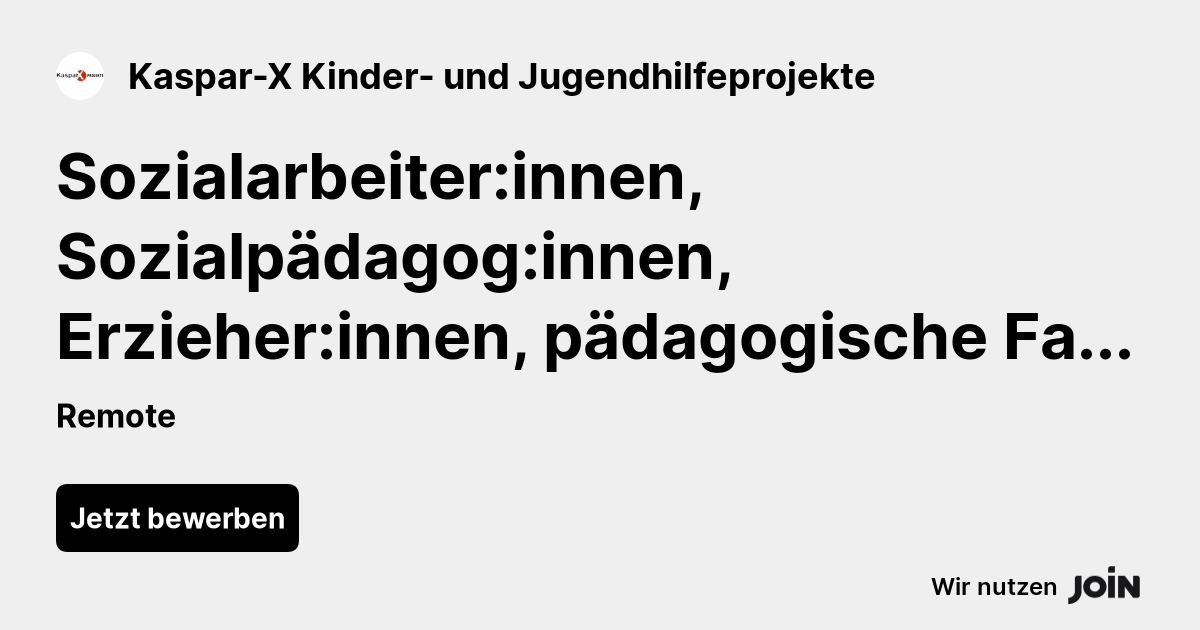 Kaspar-X Kinder- und Jugendhilfeprojekte logo