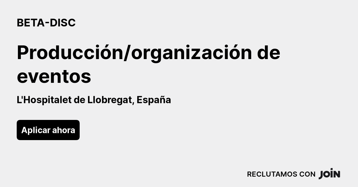 Beta Disc Lhospitalet De Llobregat Producciónorganización De Eventos 4170